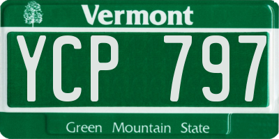 VT license plate YCP797