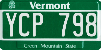 VT license plate YCP798