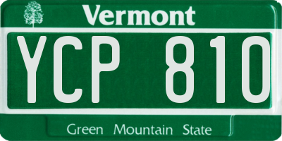 VT license plate YCP810