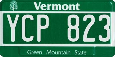 VT license plate YCP823