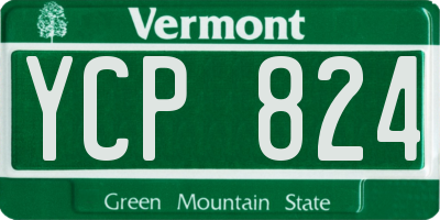 VT license plate YCP824