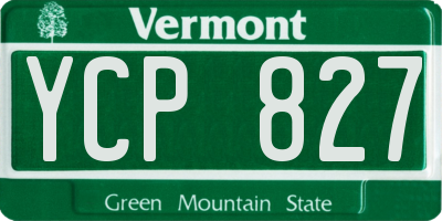 VT license plate YCP827