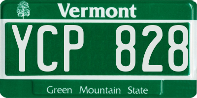 VT license plate YCP828