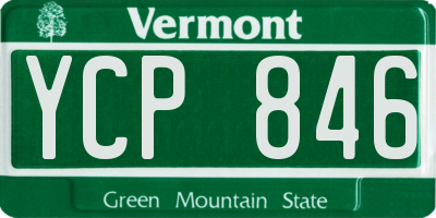 VT license plate YCP846