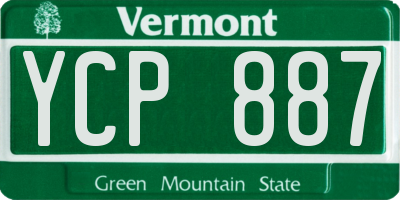 VT license plate YCP887