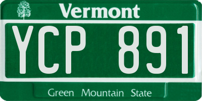 VT license plate YCP891
