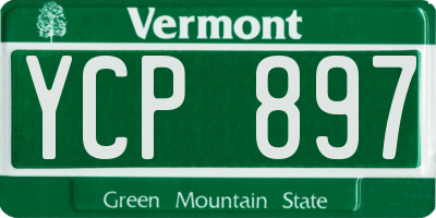 VT license plate YCP897