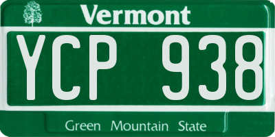 VT license plate YCP938
