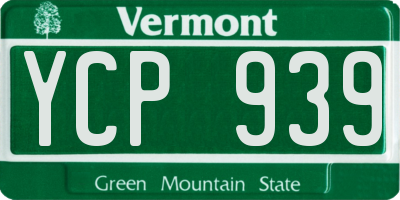 VT license plate YCP939