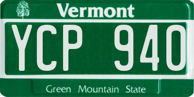 VT license plate YCP940