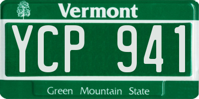 VT license plate YCP941