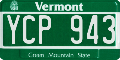 VT license plate YCP943