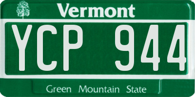 VT license plate YCP944