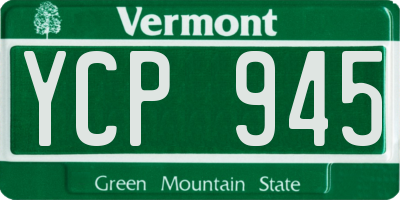 VT license plate YCP945