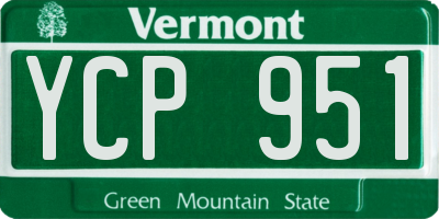 VT license plate YCP951