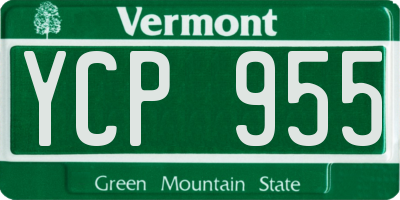 VT license plate YCP955