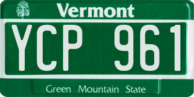 VT license plate YCP961