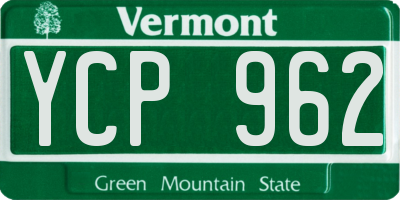 VT license plate YCP962
