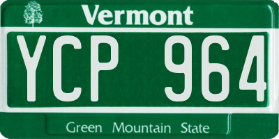 VT license plate YCP964