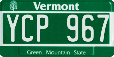 VT license plate YCP967