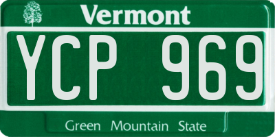 VT license plate YCP969