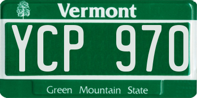 VT license plate YCP970