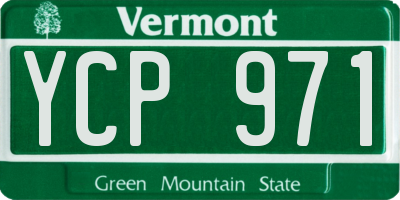VT license plate YCP971