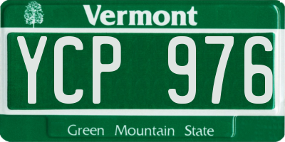 VT license plate YCP976