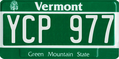 VT license plate YCP977