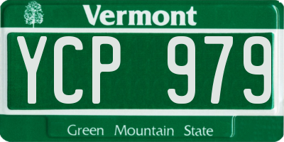 VT license plate YCP979