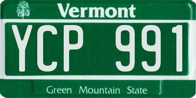 VT license plate YCP991