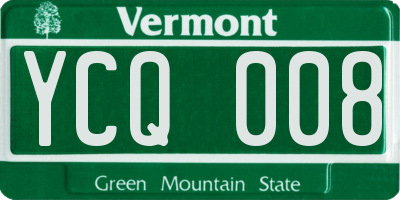 VT license plate YCQ008