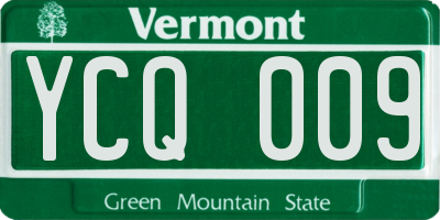 VT license plate YCQ009
