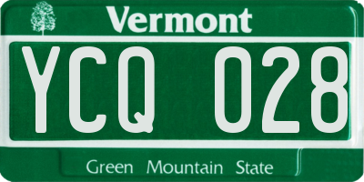 VT license plate YCQ028