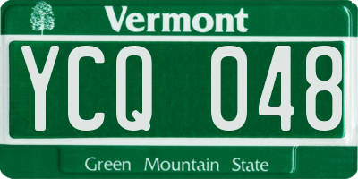 VT license plate YCQ048