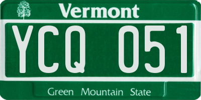 VT license plate YCQ051