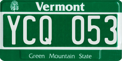 VT license plate YCQ053