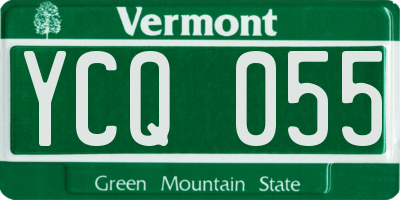 VT license plate YCQ055