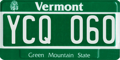 VT license plate YCQ060