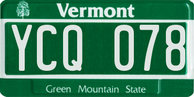 VT license plate YCQ078