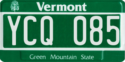 VT license plate YCQ085