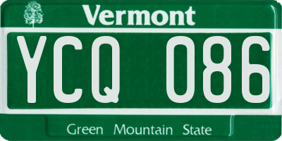 VT license plate YCQ086
