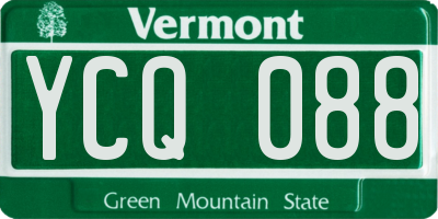 VT license plate YCQ088