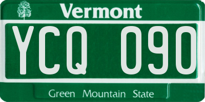 VT license plate YCQ090