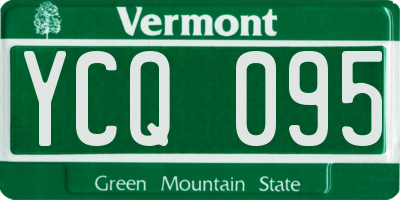 VT license plate YCQ095