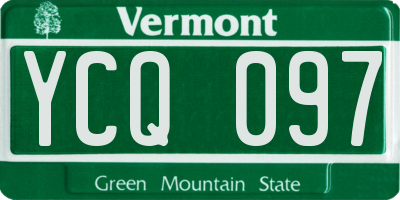 VT license plate YCQ097