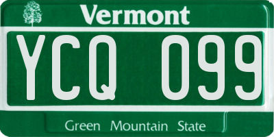 VT license plate YCQ099