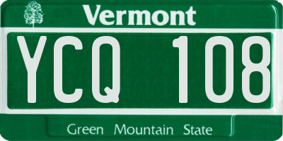 VT license plate YCQ108