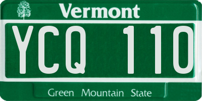 VT license plate YCQ110