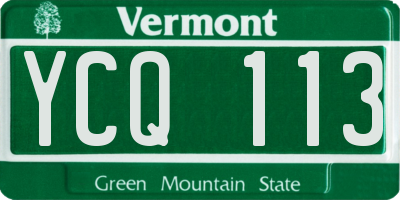 VT license plate YCQ113